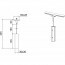 Spanningsrail Connector Hanglamp - Hangadapter - Trion Dual - 2 Fase - Mat Wit Lijntekening
