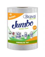 Brava - Super Keukenpapier - 18 Maxi XXL Rollen - Ultra Absorberend Keukenpapier - Ultra Clean Keukenrol - Voordeelverpakking