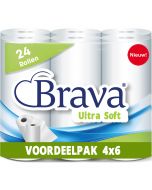 Brava - Super Keukenpapier - 24 Rollen - Ultra Absorberend Keukenpapier - Ultra Clean Keukenrol - Voordeelverpakking