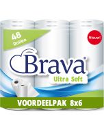 Brava - Super Keukenpapier - 48 Rollen - Ultra Absorberend Keukenpapier - Ultra Clean Keukenrol - Voordeelverpakking