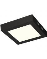 LED Downlight - 12W - Natuurlijk Wit 4200K - Mat Zwart - Opbouw - Vierkant - Aluminium - 170mm