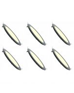 LED Downlight Slim 6 Pack - Inbouw Rond 3W - Dimbaar - Warm Wit 3000K - Mat Zwart Aluminium - Ø90mm