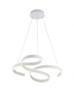 LED Hanglamp - Hangverlichting - Trion Frinco - 52W - Warm Wit 3000K - Dimbaar - Rond - Mat Wit - Aluminium