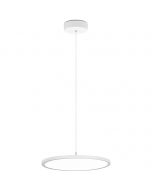 LED Hanglamp - Hangverlichting - Trion Trula - 29W - Natuurlijk Wit 4000K - Dimbaar - Rond - Mat Wit - Aluminium