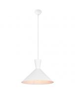 LED Hanglamp - Trion Ewomi - E27 Fitting - 1-lichts - Rond - Mat Wit - Aluminium - Ø35cm