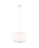 LED Hanglamp - Trion Fluffy XL - E27 Fitting - 1-lichts - Rond - Taupe - Synthetik Pluche 1