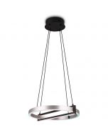 LED Hanglamp - Trion Tompie - 55W - Aanpasbare Kleur - Dimbaar - Rond - Geborsteld Aluminium - Metaal 1