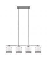 LED Hanglamp - Trion Vamos - E14 Fitting - 4-lichts - Rechthoek - Chroom - Metaal 1