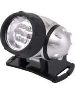 LED Hoofdlamp - Aigi Heady - Waterdicht - 20 Meter - Kantelbaar - 7 LED's - 0.54W - Zilver | Vervangt 6W