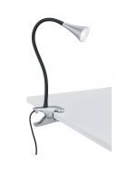 LED Klemlamp - Trion Vipa - 3W - Warm Wit 3000K - Glans Titaan - Kunststof