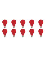 LED Lamp 10 Pack - Specta - Rood Gekleurd - E27 Fitting - 3W