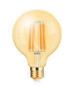 LED Lamp E27 Globe Filament - Brinton - Amber 6W 540lm - 822 Zeer Warm Wit 2200K - G95 - Dimbaar | Vervangt 45W