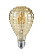 LED Lamp - Filament - Trion Topus - 4W - E14 Fitting - Warm Wit 2700K - Amber - Aluminium