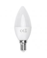 LED Lamp - Smart LED - Aigi Kiyona - Bulb C37 - 7W - E14 Fitting - Slimme LED - Wifi LED - Aanpasbare Kleur - Mat Wit - Glas