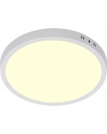 LED Paneel - Ø30 Warm Wit 3000K - 28W Opbouw Rond - Mat Wit - Flikkervrij