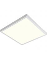 LED Paneel met Stekker - Aigi Leny - 60x60 - Natuurlijk Wit 4000K - 32W - 3840lm - 120lm/W - High Lumen - Opbouw - Vierkant - Mat Wit - Flikkervrij