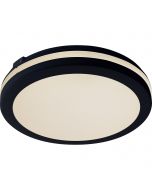 LED Plafondlamp - Kozolux Scarly - 30W 2700lm - Natuurlijk Wit 4200K - IP65 - Rond - Zwart