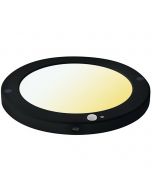 LED Plafondlamp met Bewegingssensor + Dag en Nacht Sensor - 18W - Aanpasbare Kleur CCT - 360° Zichthoek - Opbouw/Inbouw - Rond - Mat Zwart