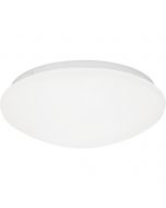 LED Plafondlamp met Sensor + Dag en Nacht Sensor - Kozolux Crimpy - 20W 1500lm - Warm Wit 3000K - Opbouw - Rond - Wit