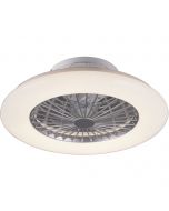 LED Plafondlamp met Ventilator - Plafondventilator - Trion Romina - 30W - Rond - Mat Titaan - Kunststof