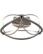 LED Plafondlamp - Plafondverlichting - Trion Charis - 20W - Warm Wit 3000K - Dimbaar - Rond - Mat Nikkel - Aluminium