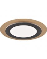 LED Plafondlamp - Plafondverlichting - Trion Groan - 42W - Aanpasbare Kleur - Afstandsbediening - Dimbaar - Rond - Zwart Goud - Metaal 1