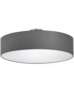 LED Plafondlamp - Plafondverlichting - Trion Hotia - E27 Fitting - 3-lichts - Rond - Mat Grijs - Aluminium