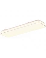 LED Plafondlamp - Plafondverlichting - Trion Lana - 28W - Warm Wit 3000K - Dimbaar - Rechthoek - Wit - Kunststof 1