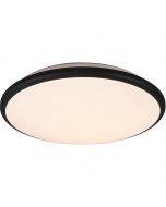 LED Plafondlamp - Trion Lombis - 20.5W - Warm Wit 3000K - Dimbaar - Rond - Mat Zwart - Kunststof