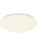 LED Plafondlamp met Sensor + Dag en Nacht Sensor - Kozolux Crimpy - 20W 1500lm - Warm Wit 3000K - Opbouw - Rond - Wit