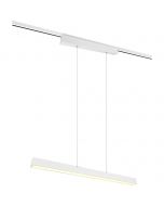 LED Railverlichting - Hanglamp - Trion Dual Parola Up and Down - 2 Fase - 29W - Warm Wit 3000K - Dimbaar - Rechthoek - Mat Wit - Aluminium