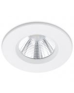 LED Spot - Inbouwspot - Trion Zagrona - 5W - Waterdicht IP65 - Dimbaar - Warm Wit 3000K - Mat Wit - Aluminium - Rond