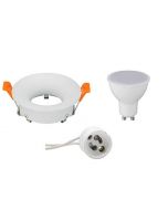 LED Spot Set - GU10 Fitting - Inbouw Rond - Mat Wit - 4W - Warm Wit 3000K - Ø85mm