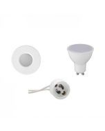 LED Spot Set - GU10 Fitting - Waterdicht IP65 - Inbouw Rond - Mat Wit - 8W - Warm Wit 3000K - Ø82mm