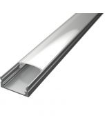 LED Strip Profiel - Velvalux Profi - Zilver Aluminium - 1 Meter - 17.4x7mm - Opbouw