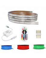 LED Strip Set - Smart Slimme LED Strip - 50 Meter - RGB Kleurverandering - Afstandsbediening - Dimbaar - Waterdicht IP65 - 230V