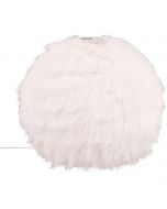 LED Tafellamp - Tafelverlichting - Trion Fluffy - E14 Fitting - Rond - Taupe - Synthetisch Pluche 1