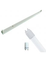 LED TL Armatuur met T8 Buis Incl. Starter - Aigi Dybolo - 120cm Enkel - 16W - Helder/Koud Wit 6400K - Beschermingsgraad IP20