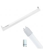 LED TL Armatuur met T8 Buis Incl. Starter - Aigi Dybolo - 60cm Enkel - 8W - Natuurlijk Wit 4200K - Beschermingsgraad IP20