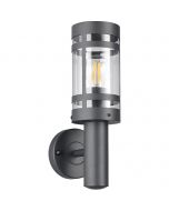 LED Tuinverlichting - Buitenlamp - Wandlamp - Trion Paulo - E27 Fitting - Spatwaterdicht IP44 - Antraciet - Metaal 1