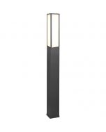 LED Tuinverlichting - Staande Buitenlamp - Trion Ficco XL - 15W - Warm Wit 3000K - Rechthoek - Mat Antraciet - Aluminium