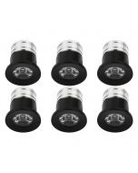 LED Veranda Spot Verlichting 6 Pack - 3W - Natuurlijk Wit 4000K - Inbouw - Rond - Mat Zwart - Aluminium - Ø31mm