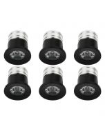 LED Veranda Spot Verlichting 6 Pack - 3W - Warm Wit 3000K - Inbouw - Dimbaar - Rond - Mat Zwart - Aluminium - Ø31mm