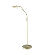 LED Vloerlamp - Trion Bernaro - 12W - Warm Wit 3000K - Dimbaar - Rond - Mat Goud - Aluminium