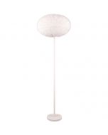 LED Vloerlamp - Trion Fluffy - E27 Fitting - Rond - Taupe - Synthetisch Pluche 1