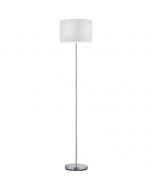 LED Vloerlamp - Trion Hotia - E27 Fitting - Rond - Mat Wit - Aluminium