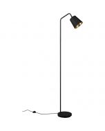 LED Vloerlamp - Trion Kido - E27 Fitting - Verstelbaar - Rond - Mat Zwart - Metaal 1