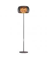 LED Vloerlamp - Trion Vapiro - G9 Fitting - Rond - Mat Chroom - Aluminium