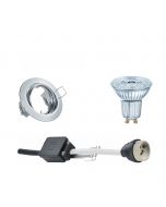 OSRAM - LED Spot Set - Parathom PAR16 927 36D - GU10 Fitting - Dimbaar - Inbouw Rond - Glans Chroom - 3.7W - Warm Wit 2700K - Kantelbaar Ø83mm