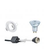 OSRAM - LED Spot Set - Parathom PAR16 940 36D - GU10 Fitting - Dimbaar - Inbouw Rond - Mat Wit - 5.5W - Natuurlijk Wit 4000K - Kantelbaar Ø83mm